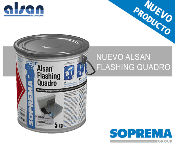 ALSAN FLASHING QUADRO el compañero ideal para el profesional de la impermeabilización.