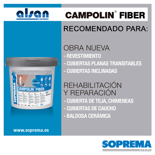 CAMPOLIN FIBER IMPERMEABILIZANTE DE CAUCHO ACRÍLICO AUTOARMADO